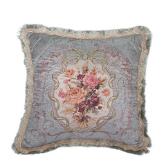 Antique floral cushion cover